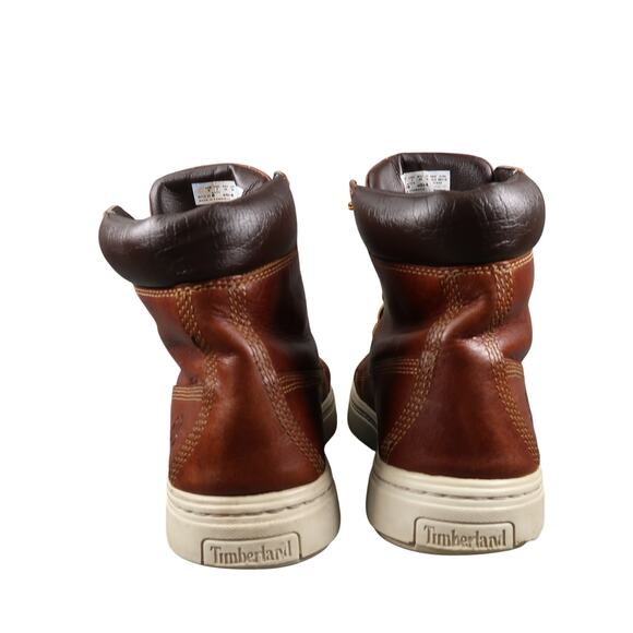 Timberland Shoes Womens 9 Londyn Ankle Sneaker Boot Lace Up Leather Brown 6" - Picture 5 of 13